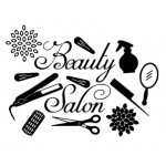 Sablon sticker de perete pentru salon de infrumusetare - J089L - Hair & Beauty